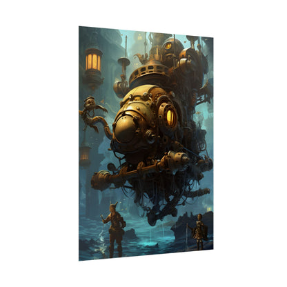 Epic Steampunk Oceanic Adventure: Crew Sets Sail - Poster