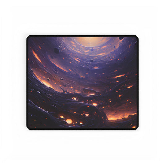 Black Hole Cosmic Encounter: Massive Planet Digital Art - Desk Mat