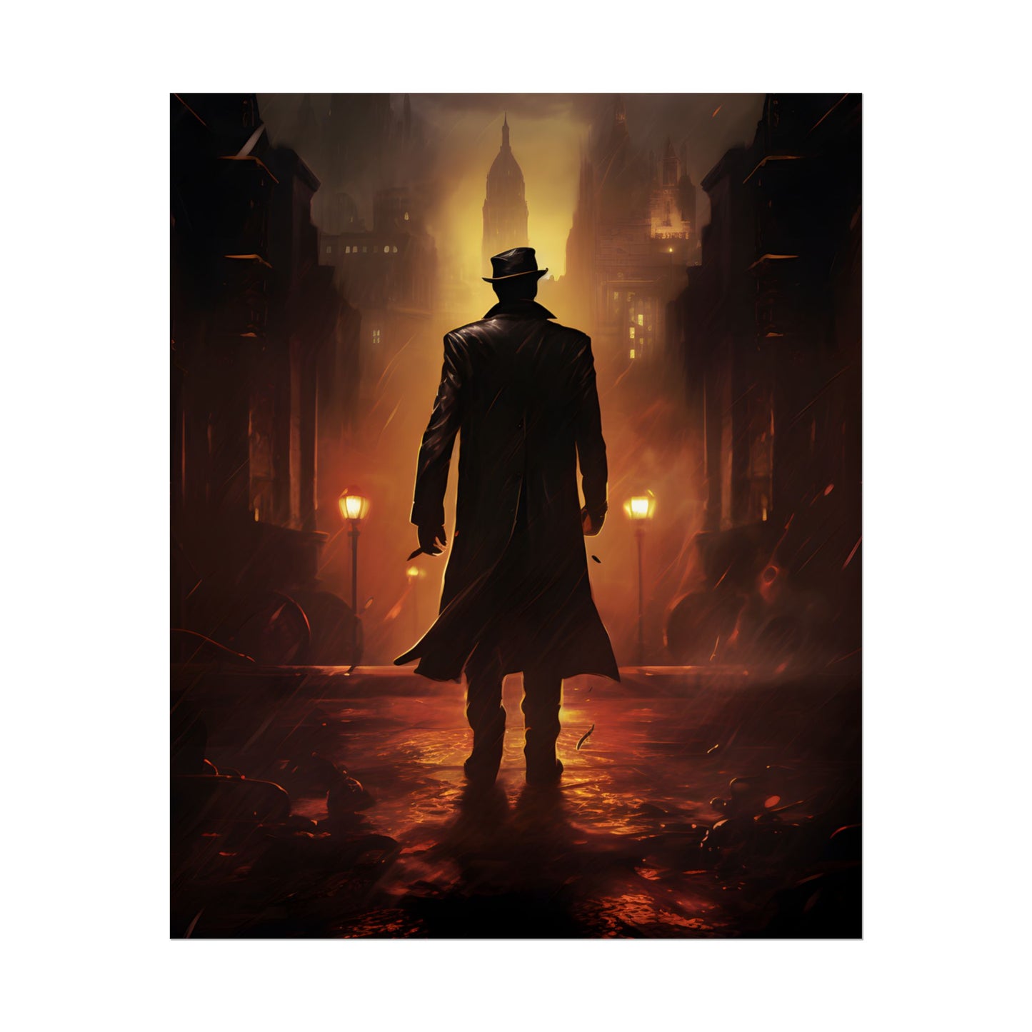 Urban Fantasy Detective: Mystery Graphic Novel Artwork - Poster