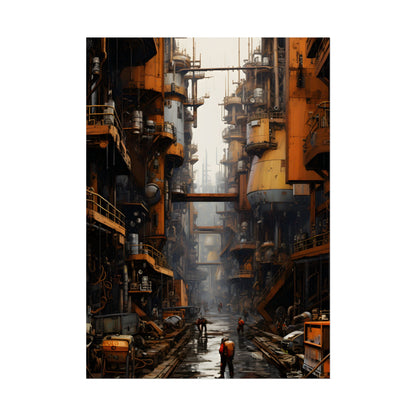 Steampunk Apocalypse: Post-Apocalyptic Cityscape - Poster