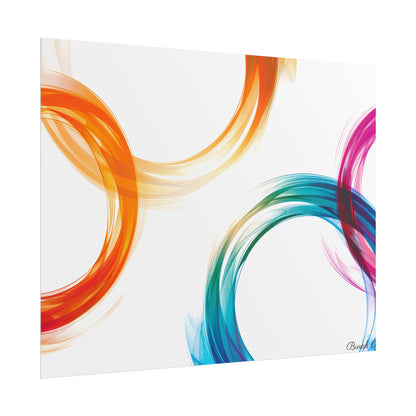 Swirling Abstract Colors: Vibrant Digital Artwork - Poster