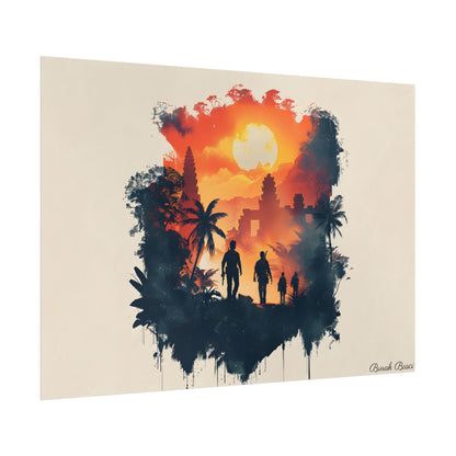 Nathan Drake's Adventure: Minimalist Illustration - Poster