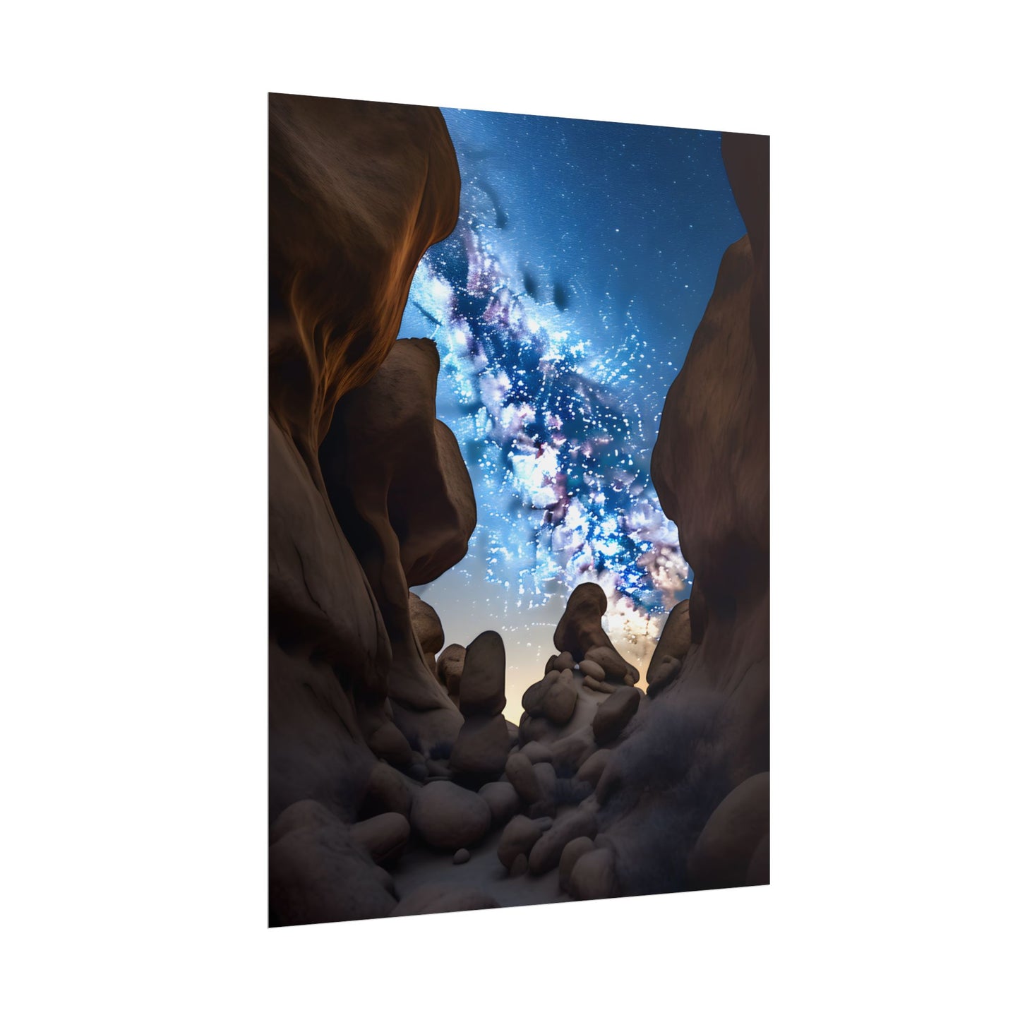 Stargazing Night Sky: Celestial Beauty of the Universe - Poster