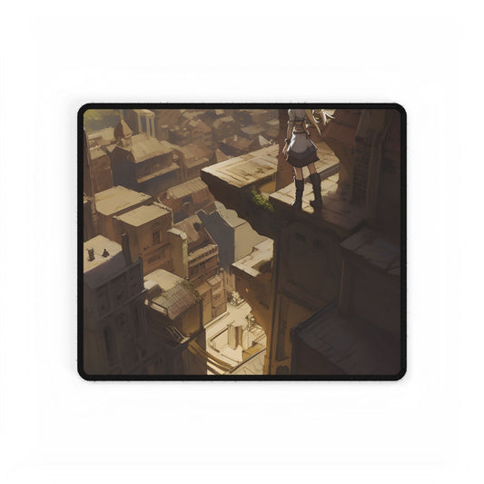 Peaceful Moments: Birds Soar High in Tranquility - Desk Mat