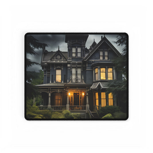 Eerie Shadows of a Haunted Victorian - Desk Mat