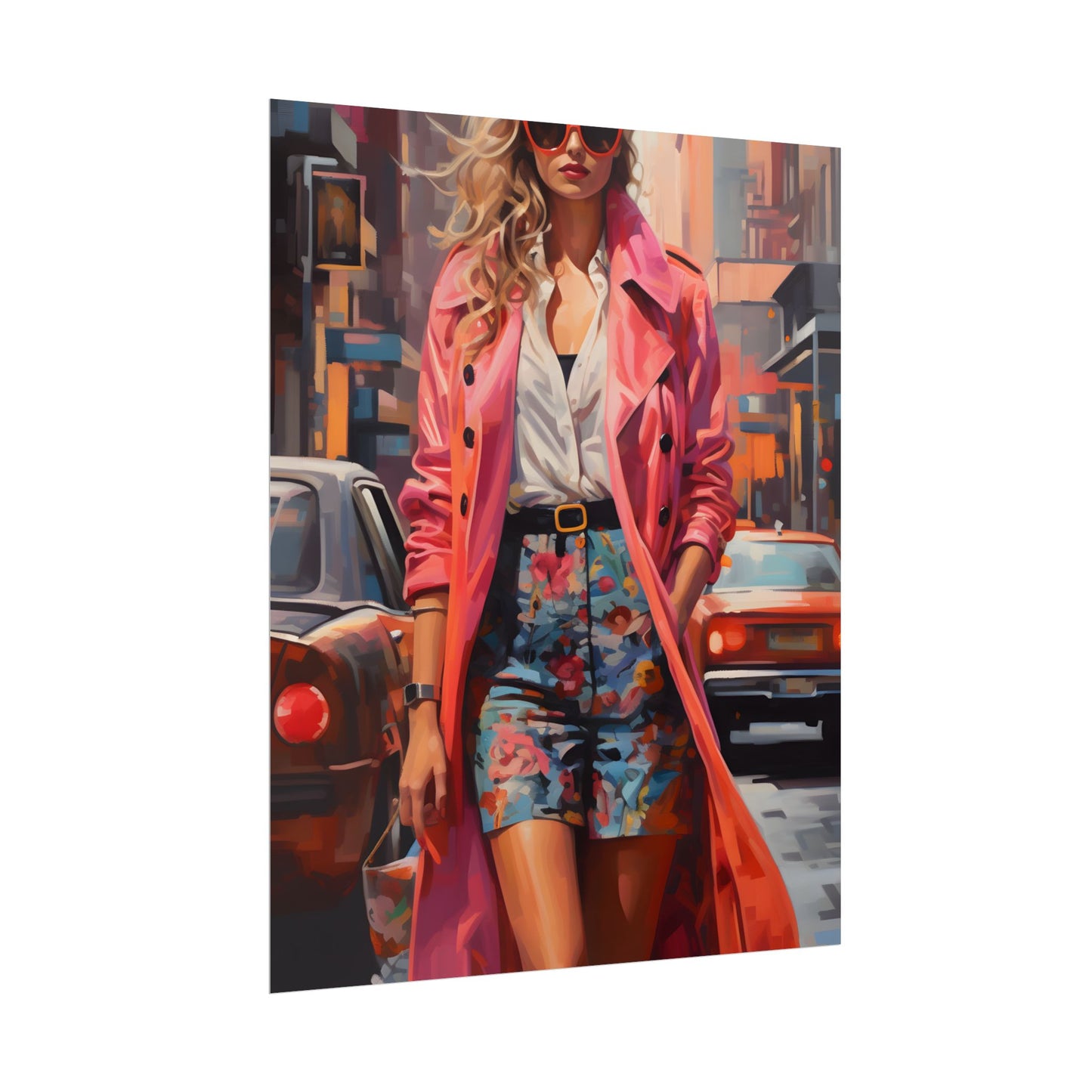 Urban Fashionista: City Street Photography Artwork - Poster