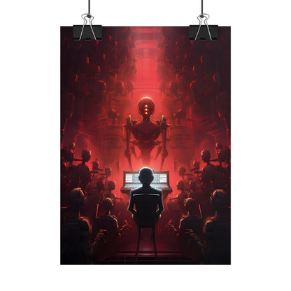 Robot Symphony: Futuristic Music Art - Poster