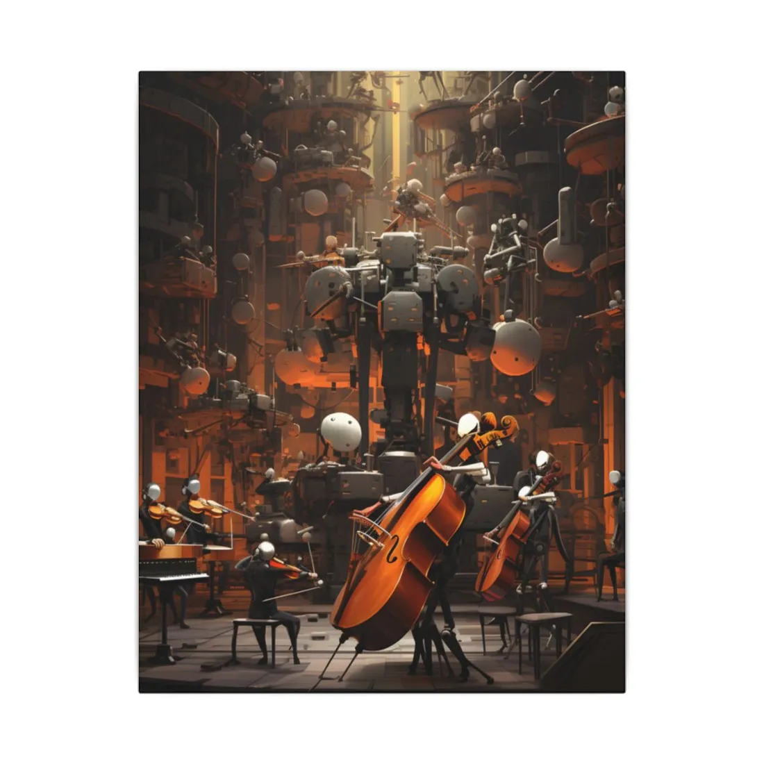 6 Sentient Robot Musicians: A Symphony of Artistic Expression - Canvas