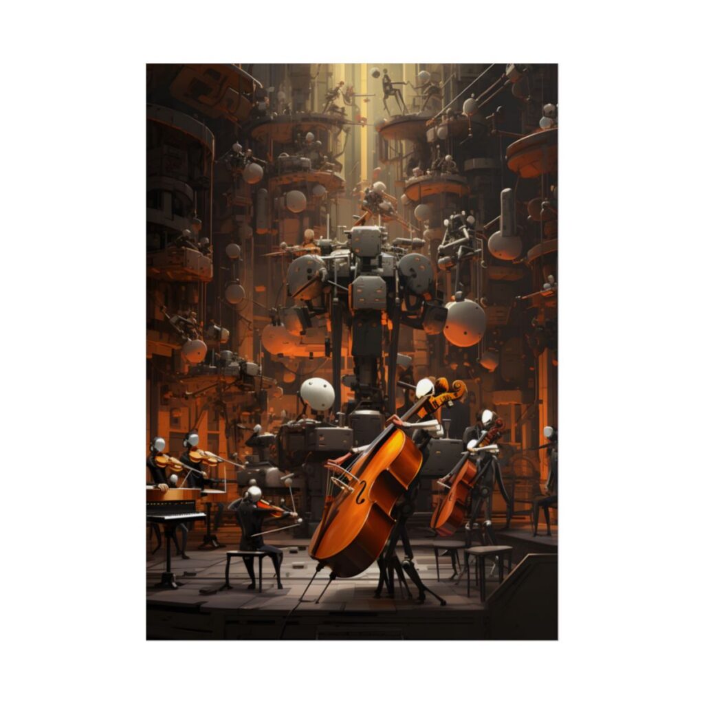 6 Sentient Robot Musicians: A Symphony of Artistic Expression - Poster