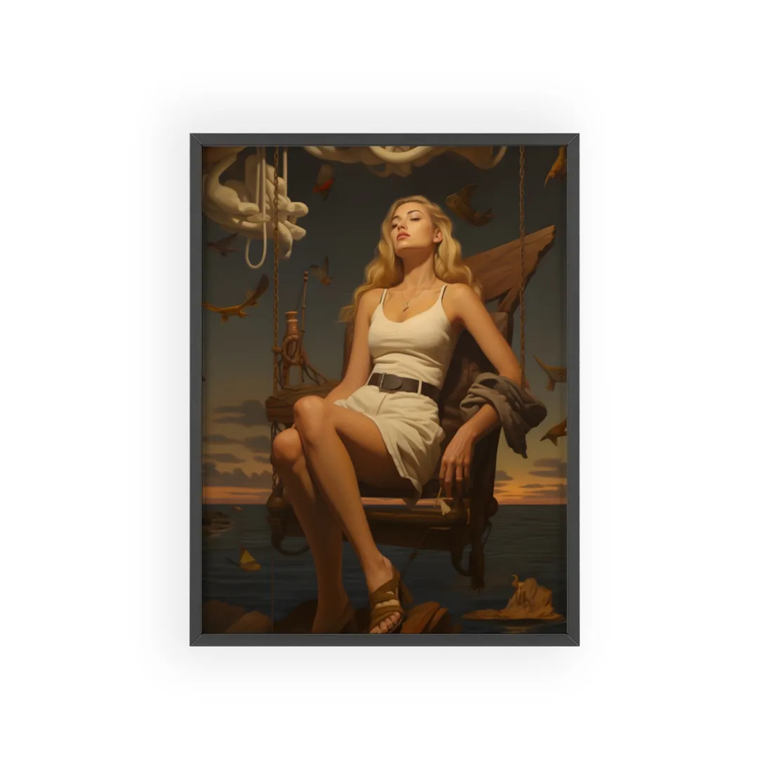 A Gentle Grip: Close-Up Photography Art - Framed Poster