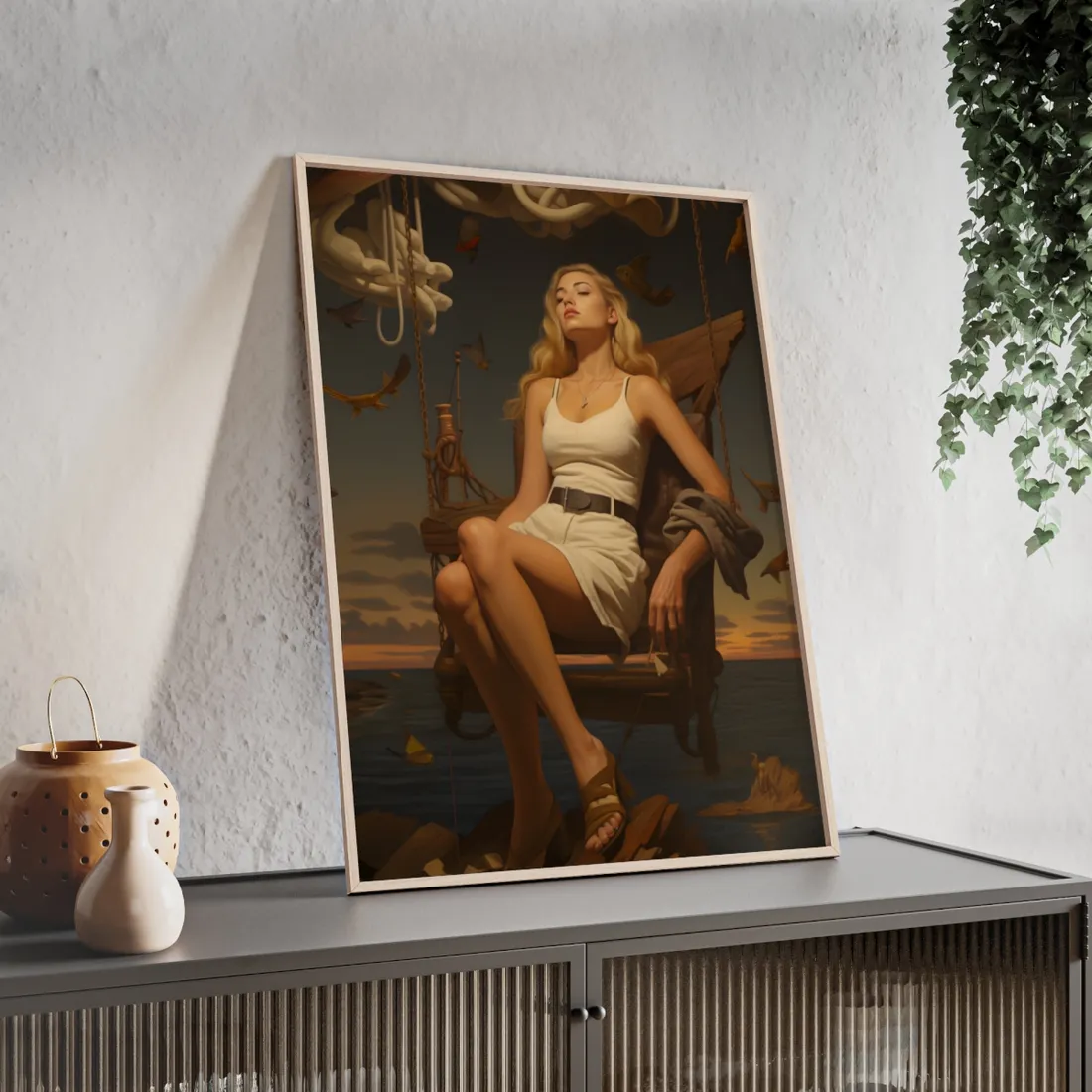 A Gentle Grip: Close-Up Photography Art - Framed Poster