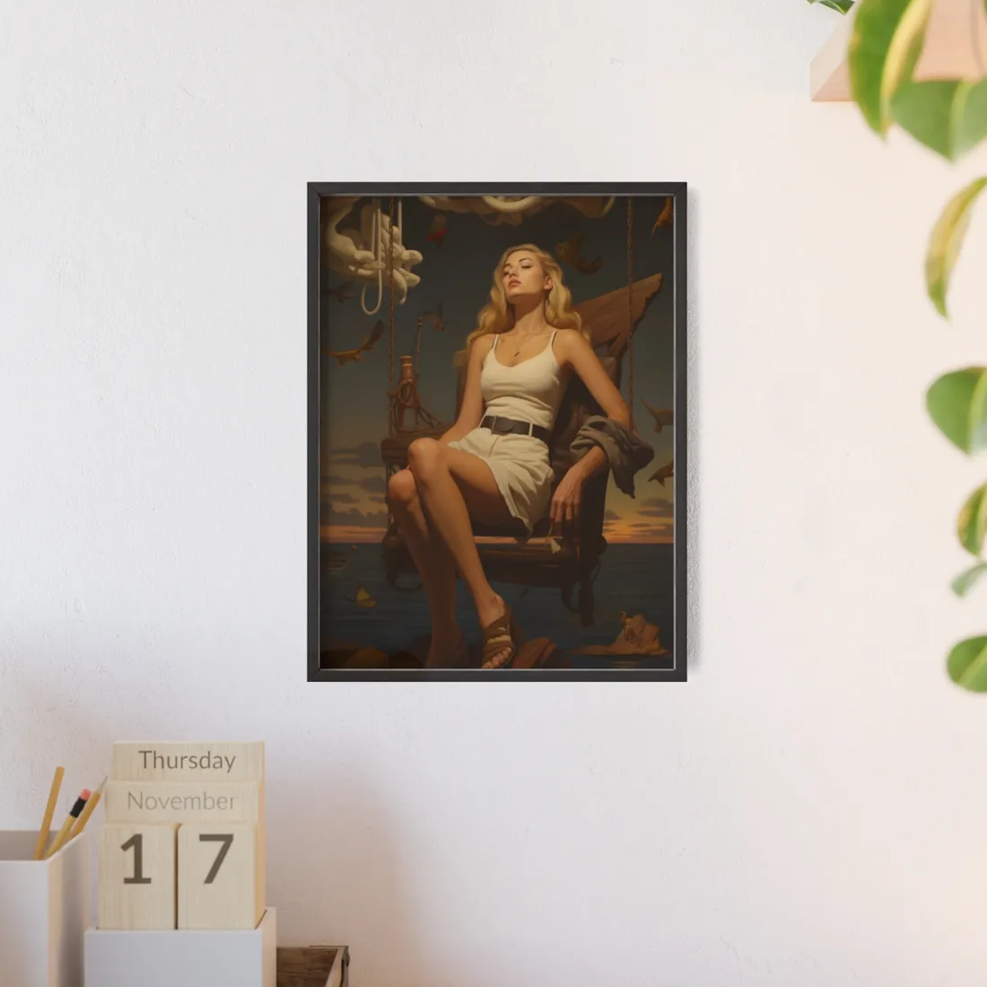 A Gentle Grip: Close-Up Photography Art - Framed Poster