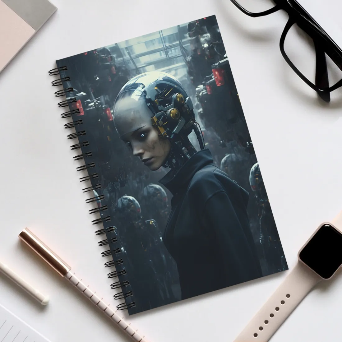 A group of charismatic thieves pull off a daring robotic art heist - Action - Spiral Notebook