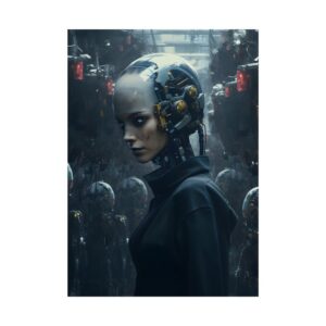 Cyborg Woman Among Robots Poster
