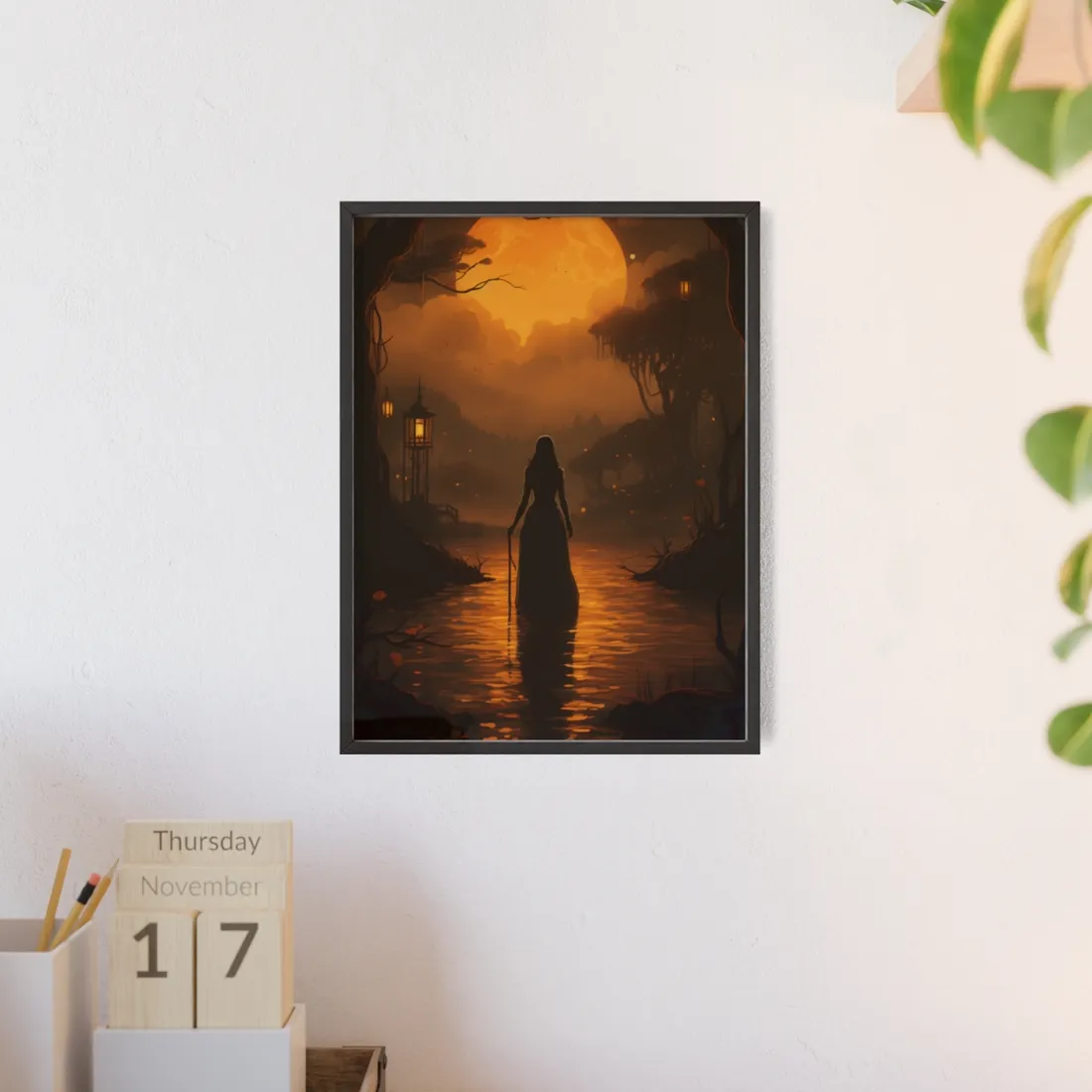 A Hand in Art: Close-Up of a Creative Moment - Framed Poster