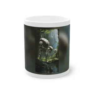 Robots in Forest by Stream Mug