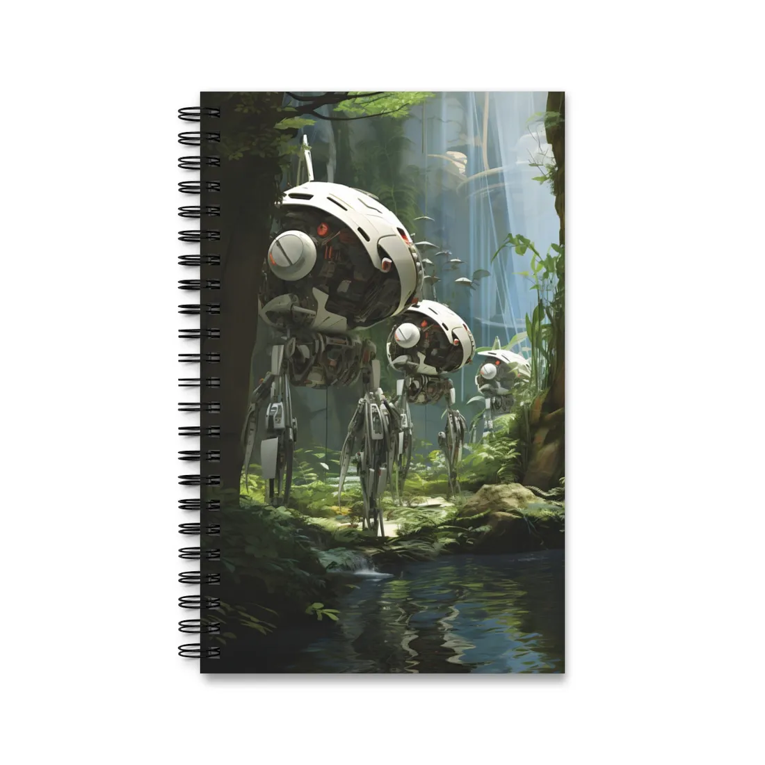 A haven for wildlife, powered by artificial intelligence - Robotic Sanctuary - Spiral Notebook