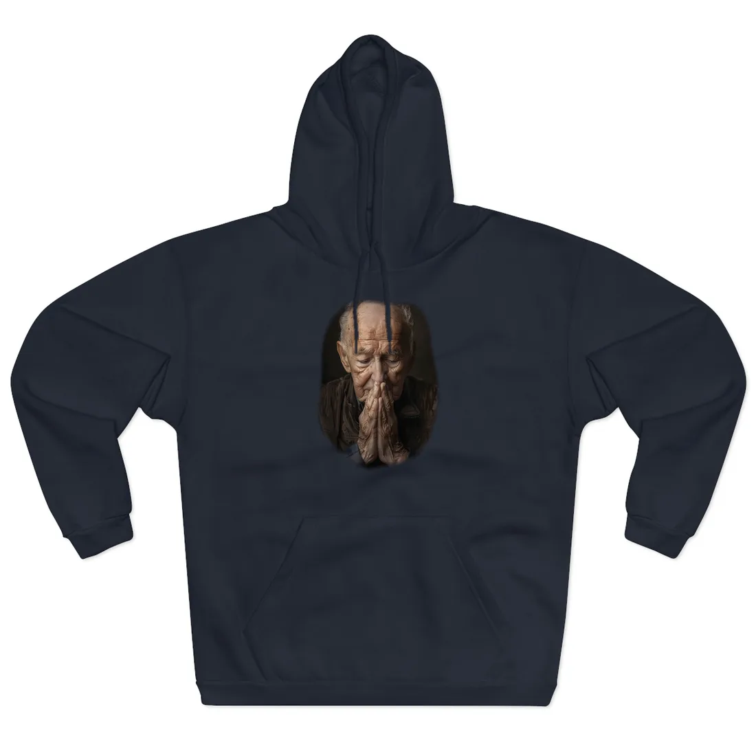 A Moment in Time: Gentle Aged Man in Formal Contemplation - Hoodie (Navy)