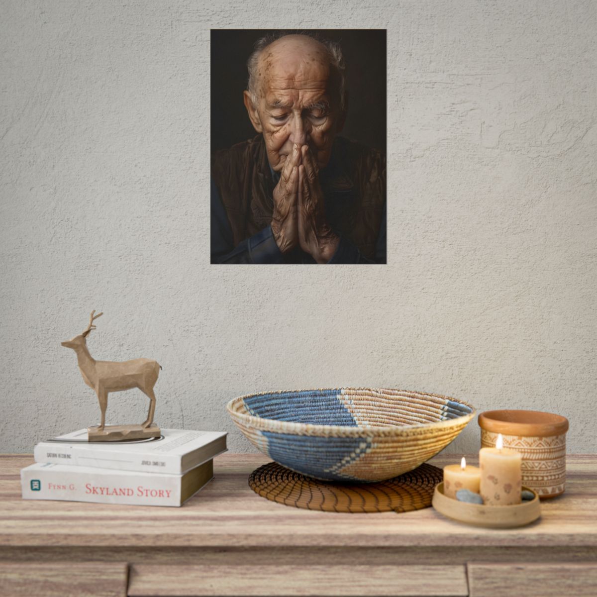 A Moment in Time: Gentle Aged Man in Formal Contemplation - Poster