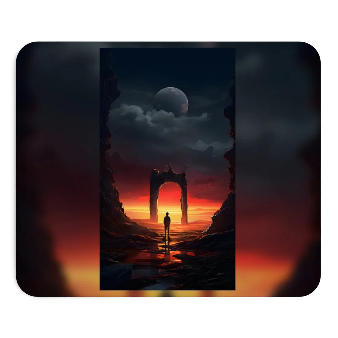 A Moment of Stillness: Phone in Quiet Indoor Setting - Mouse Pad