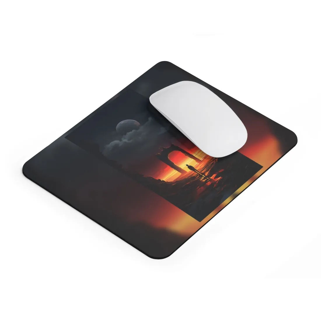 A Moment of Stillness: Phone in Quiet Indoor Setting - Mouse Pad