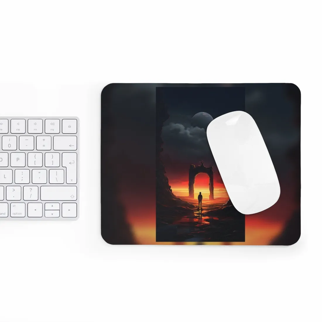 A Moment of Stillness: Phone in Quiet Indoor Setting - Mouse Pad