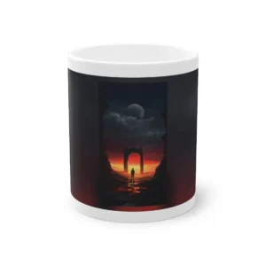 Figure Before Stone Archway Mug