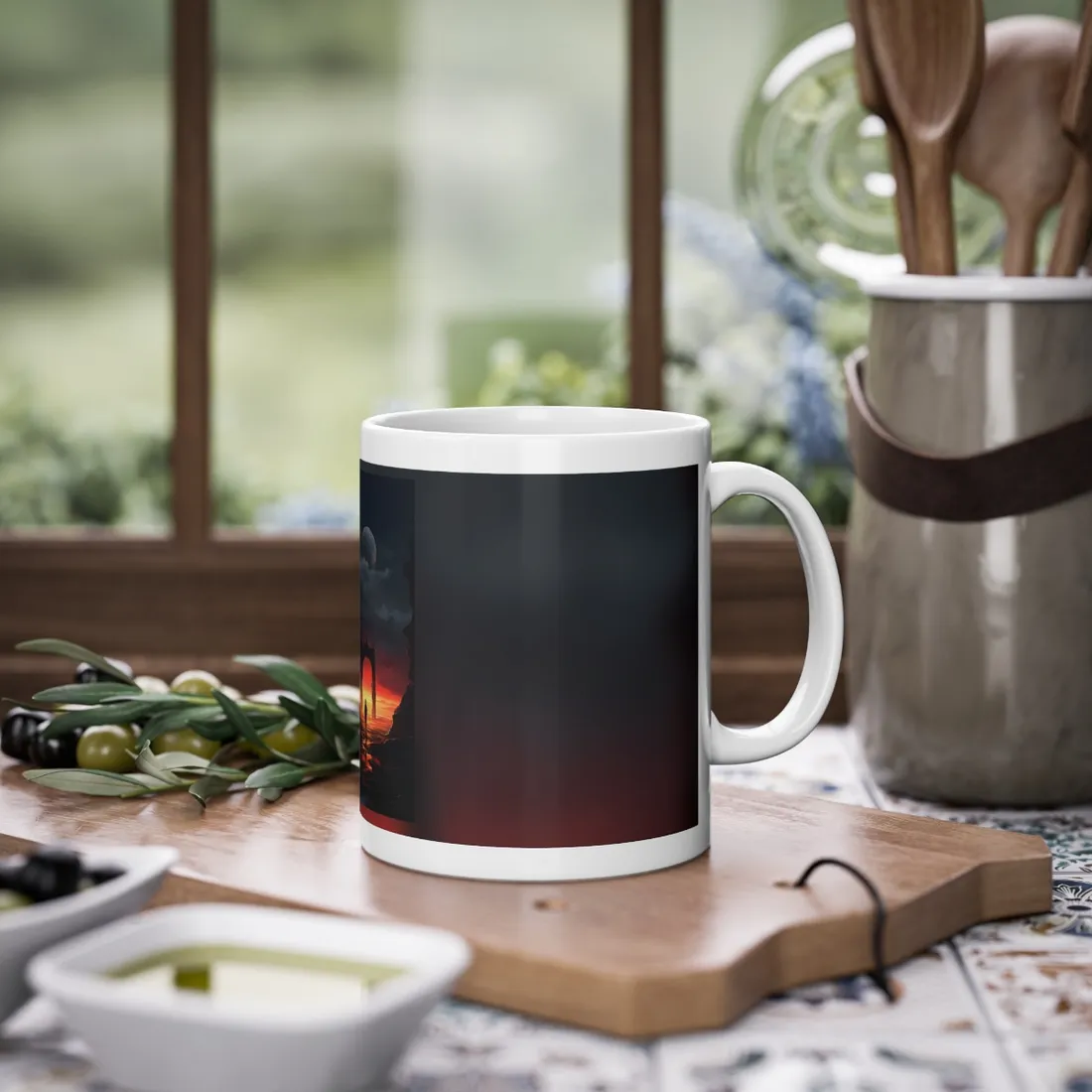 A Moment of Stillness: Phone in Quiet Indoor Setting - Mug