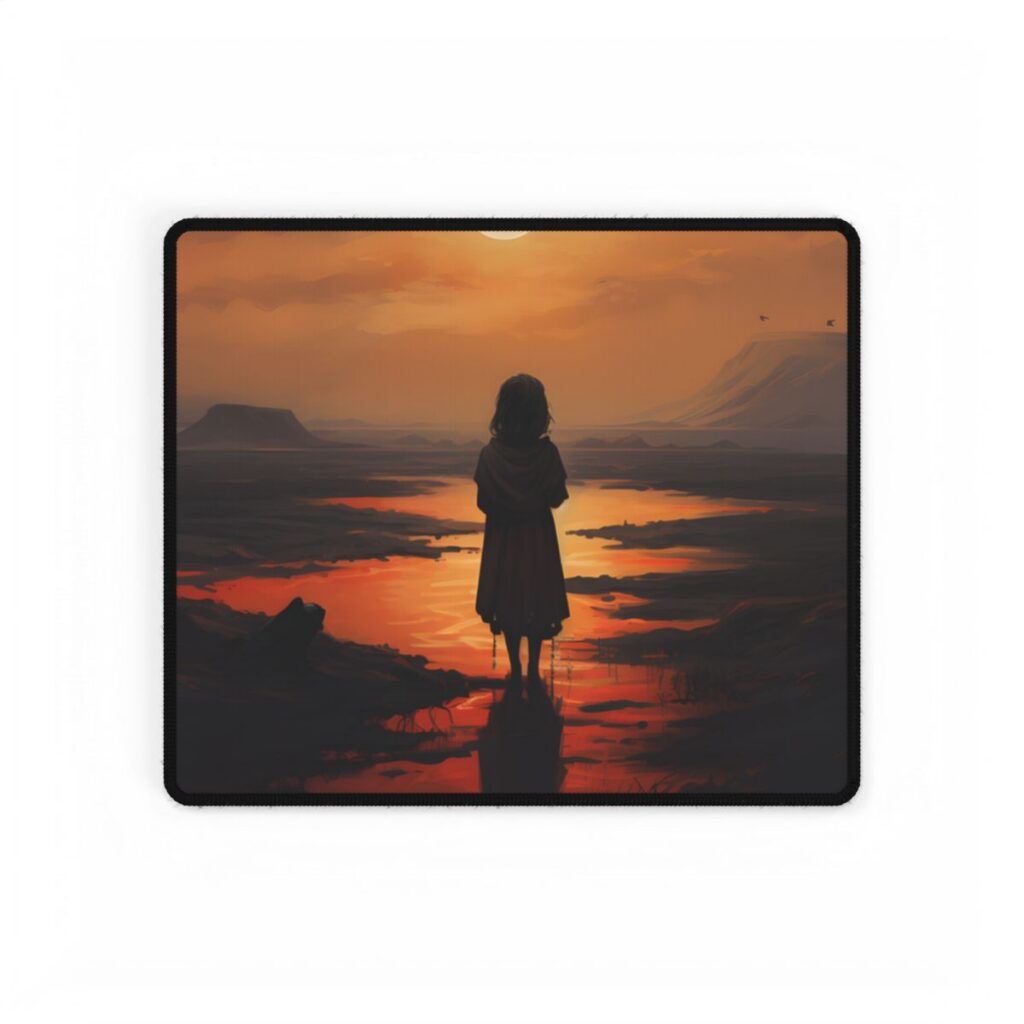 A Simple Yet Intriguing Scene: Mysterious Moments in Everyday Life - Desk Mat