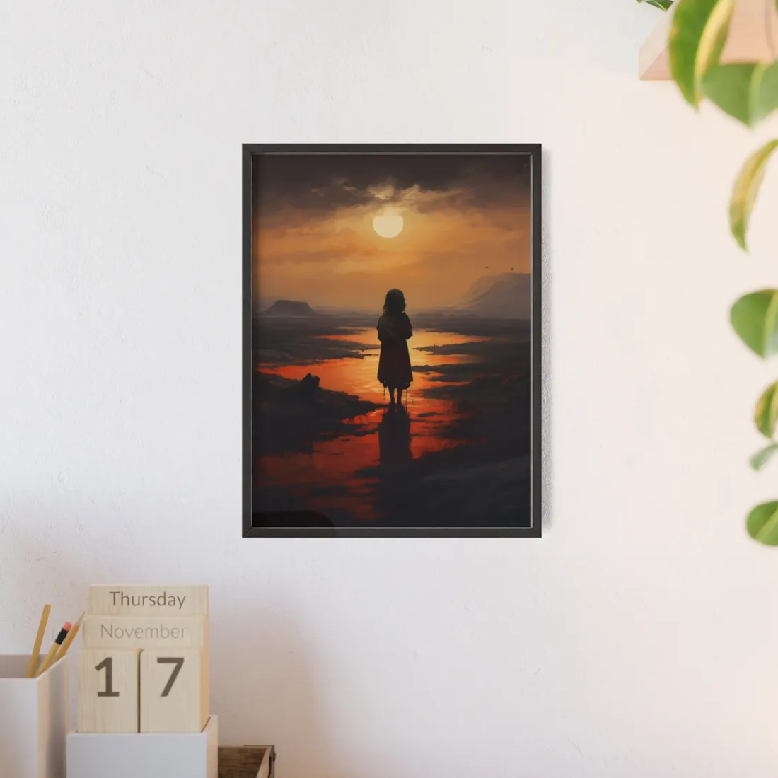 A Simple Yet Intriguing Scene: Mysterious Moments in Everyday Life - Framed Poster