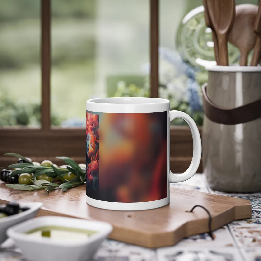 Abstract Cyber Dreamscape - Mug