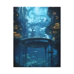 Underwater City with Domes Canvas Print