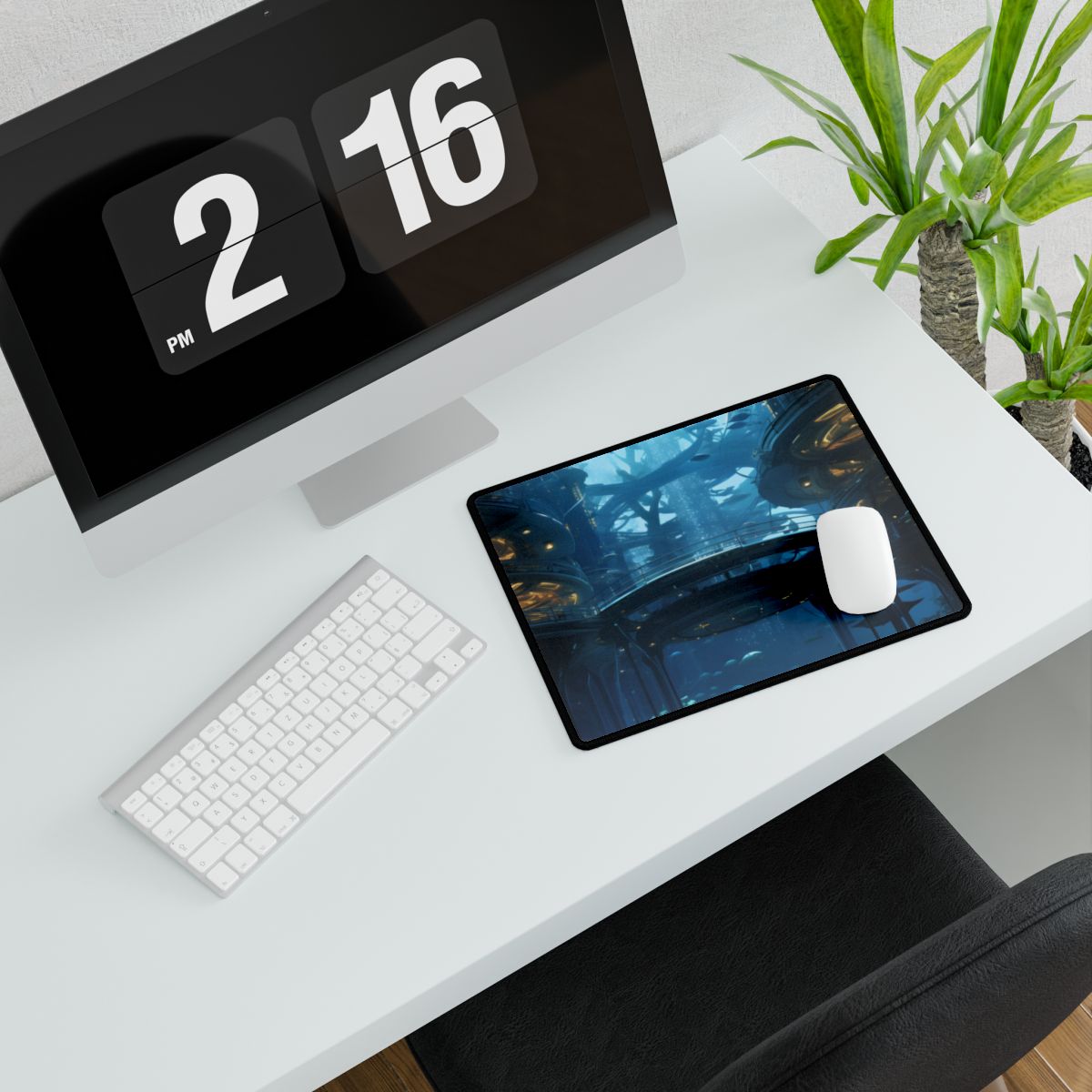 Advanced Underwater City: Visionary Metropol in the Future - Desk Mat