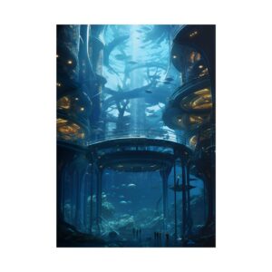 Underwater City with Domes Poster