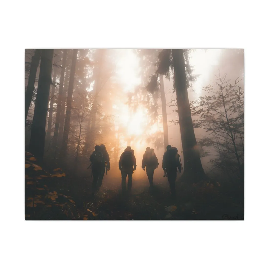 Adventure Through The Mysterious Forest: Group Expedition - Canvas