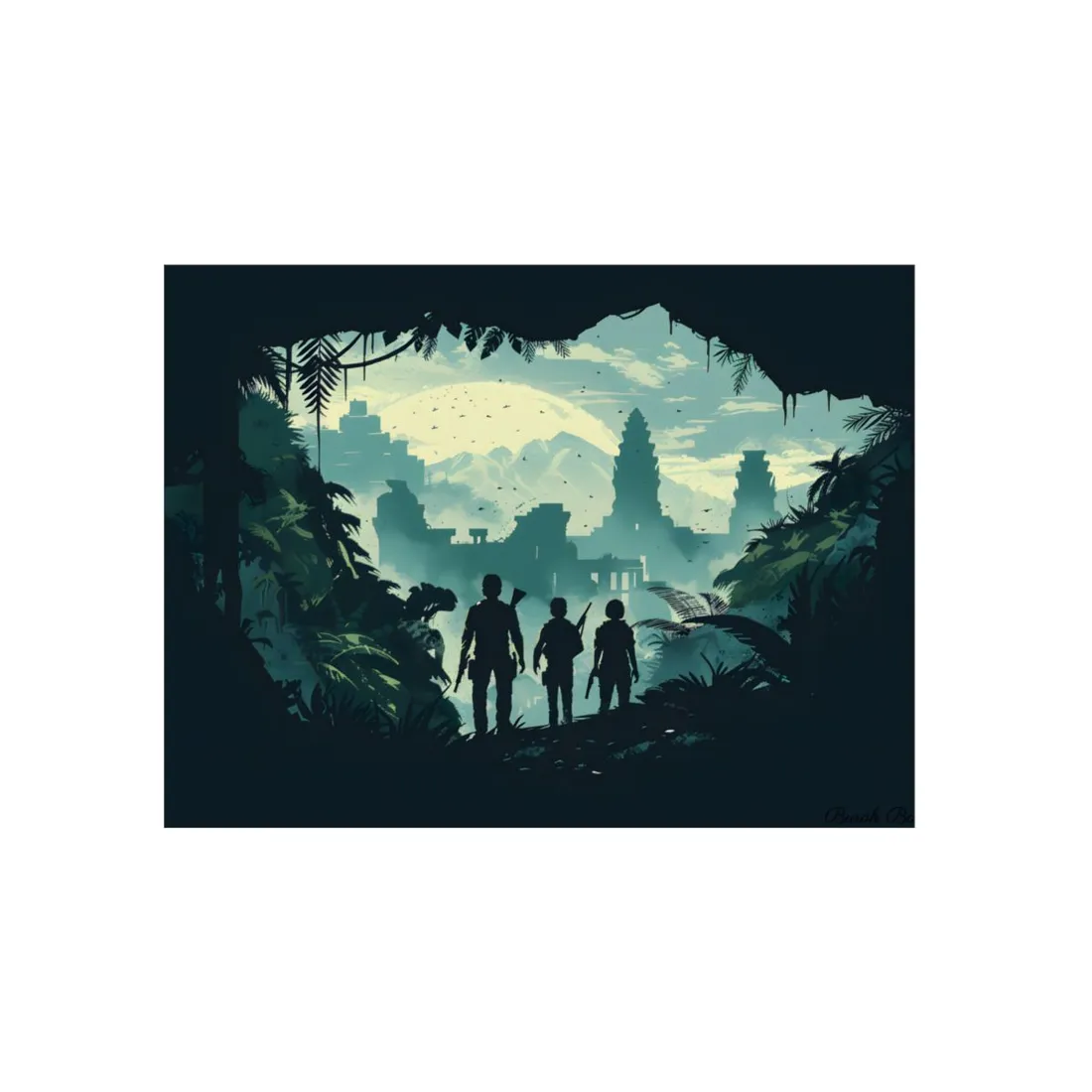 Adventurous Pair: Heroes by Side - Metal Poster