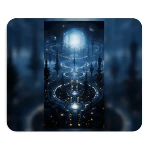 Glowing Ring City Spires Mouse Pad