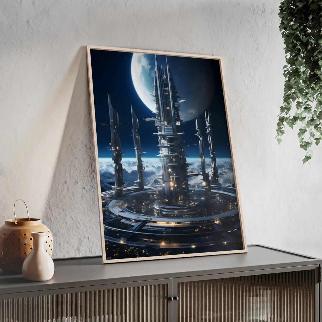 Aetherial Space Station: Isolated Horizon - Framed Poster