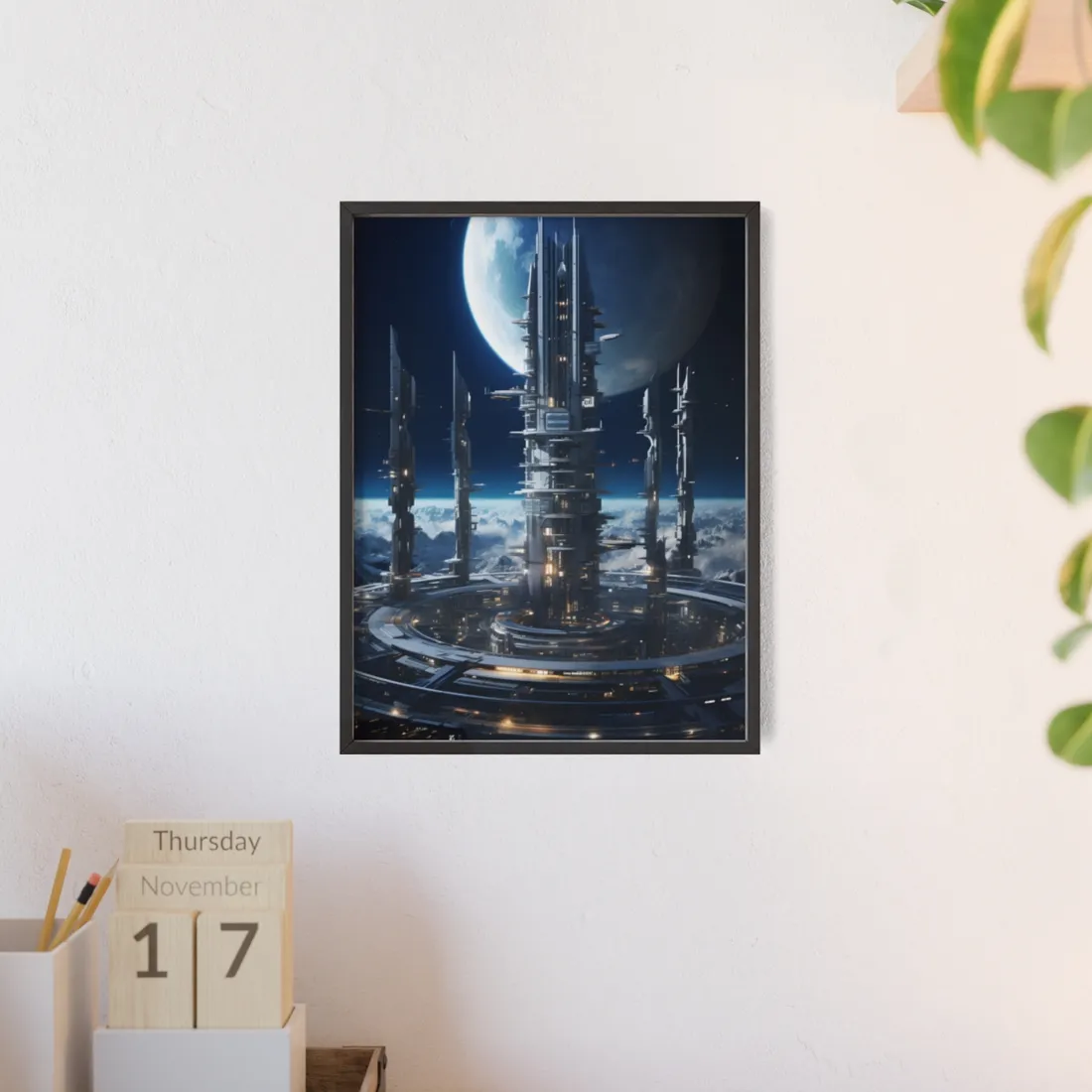 Aetherial Space Station: Isolated Horizon - Framed Poster