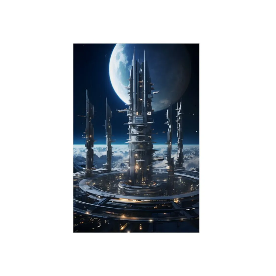 Aetherial Space Station: Isolated Horizon - Metal Poster