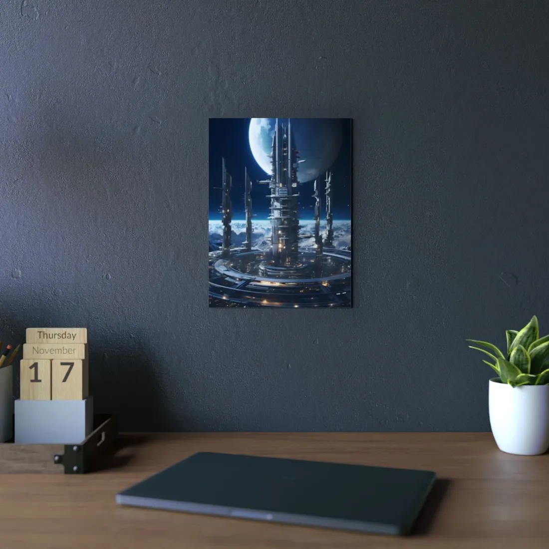Aetherial Space Station: Isolated Horizon - Metal Poster