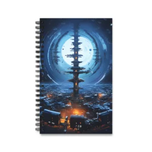 Moonlit Tower City Spiral Notebook