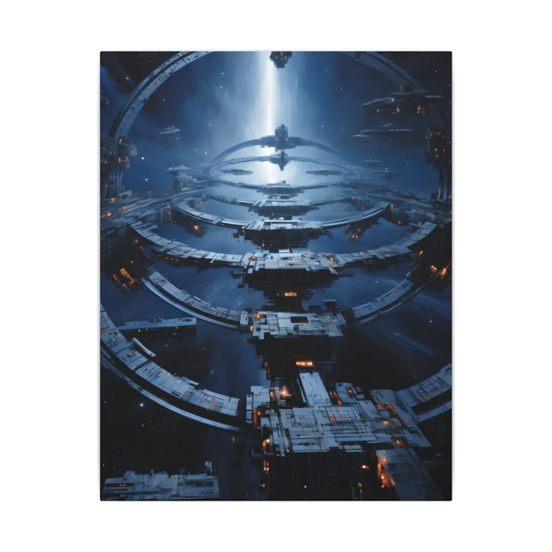 Aetherial Space Station: Massive Orbital Habitat - Canvas