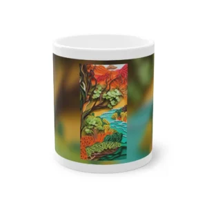 Paper Cut Landscape with Sea Mug