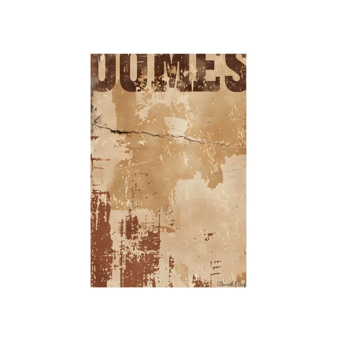 Aged Paper Texture: Vintage Distressed Background - Metal Poster