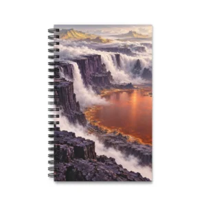 Basalt Cliffs Above Orange Lake Spiral Notebook