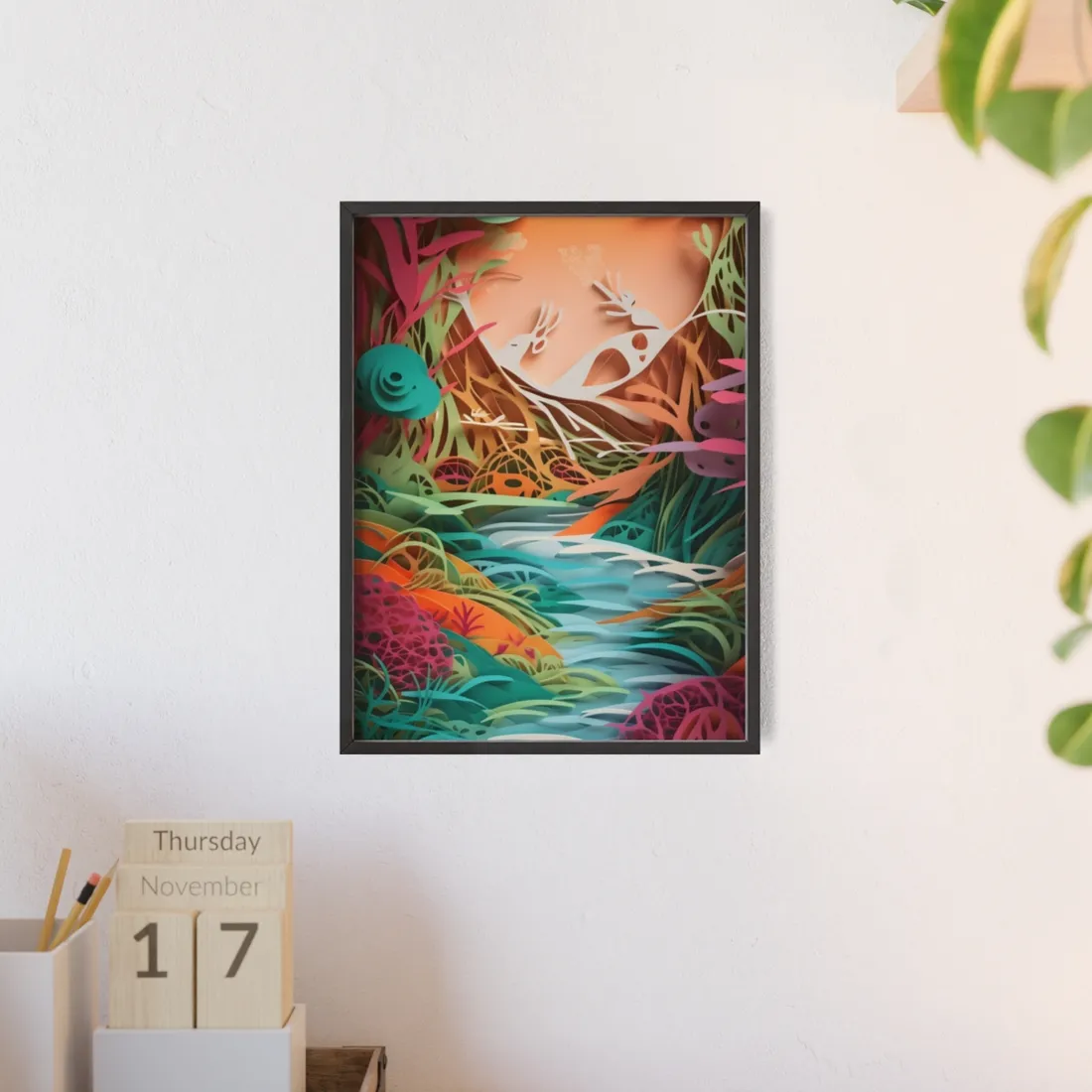 American Realism: Rolling Hills and Winding Rivers - Framed Poster