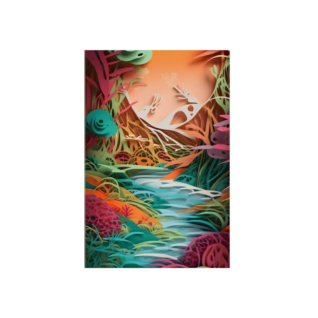 American Realism: Rolling Hills and Winding Rivers - Metal Poster