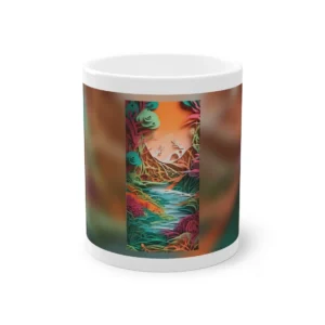 Paper Cut Forest Stream Mug