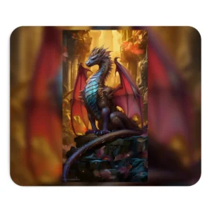 Dragon on Ancient Ledge Mouse Pad